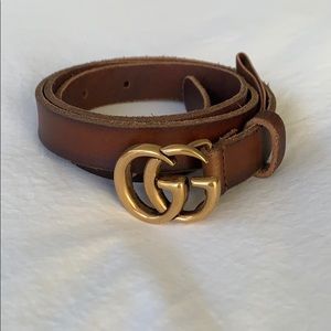 Gucci Marmont Belt - 3/4” brown
